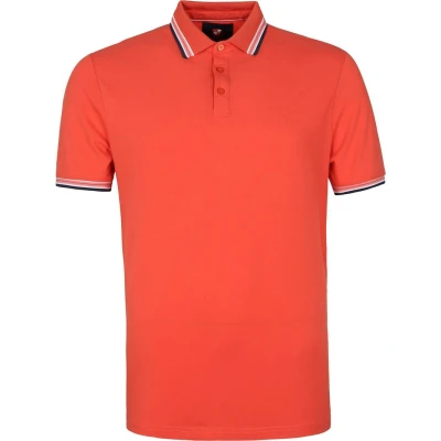 Afbeelding van Suitable Polo Brick Rood maat XL heren met Slim fit Pasvorm Stretch Herenkleding Poloshirt