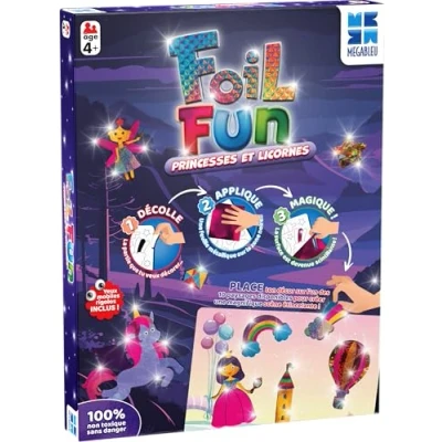 Afbeelding van Megableu Foil Fun prinsessen en eenhoorns, vrije tijd voor kinderen, creatieve speelse activiteit, vanaf 4 jaar, 678347