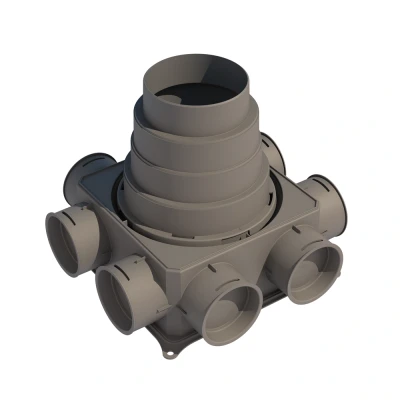 Afbeelding van Ubbink lucht verdeelkast DB208V180 8 aansluitingen incl. restrictieringen 0188646