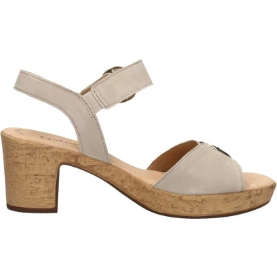 Afbeelding van Gabor Fashion Sandalen met plateauzool desert, Dames, Maat: 37, Desert Veloursleer