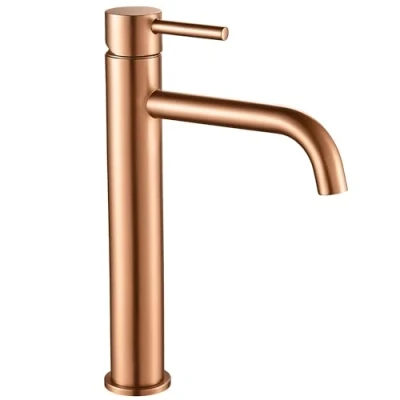 Afbeelding van Rea Lungo High Wastafelkraan Geborsteld Koper 13X13X28Cm
