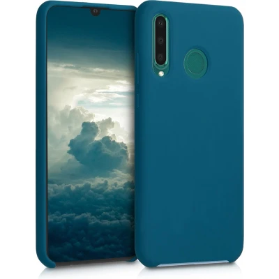 Afbeelding van kwmobile telefoonhoesje geschikt voor Huawei P30 Lite Hoesje met siliconen coating Smartphone case in mat petrol