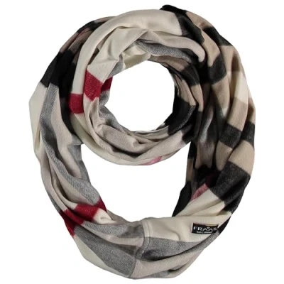 Afbeelding van Fraas Plaid Cashmink LOOP MADE IN Germany Sjaal, Dames, Maat: One Size, Off white
