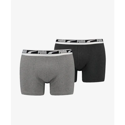 Afbeelding van PUMA Herenboxer ondergoed, grijs, M (2 pack), gemengd