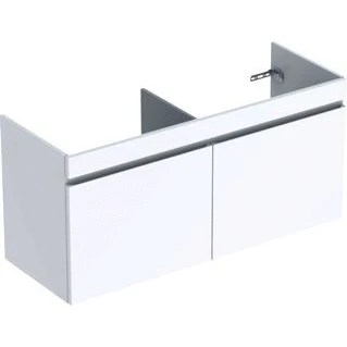 Afbeelding van Geberit renova plan wastafelonderkast 2 laden 122 6x44 6x60 6cm wit gelakt hoogglanzend 501912011 501 912 01 1