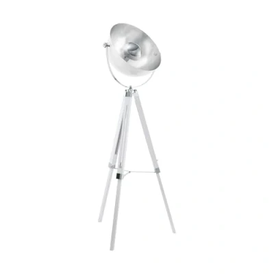 Afbeelding van EGLO Vloerlamp COVALEDA wit en zilverkleurig 49877