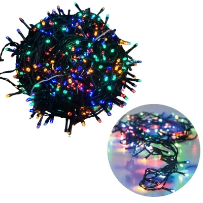 Afbeelding van Cheqo® Kerstboomverlichting Lichtsnoer Kerstlampjes Led Verlichting Kerstverlichting voor Binnen en Buiten 320 LED&#039;s 24 Meter Multicolor