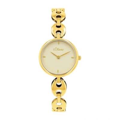 Afbeelding van s.Oliver Quarzuhr Horloge, Dames, Maat: One Size, Gold