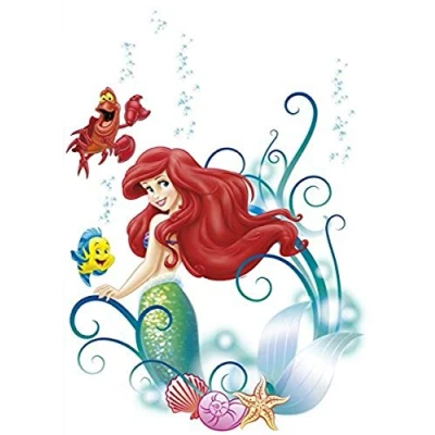 Afbeelding van Komar Wandfolie Arielle 50x70 cm (breedte x hoogte), zelfklevende wandtattoo (set, 9 delig)