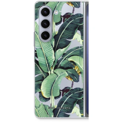 Afbeelding van Case Company® hoesje geschikt voor Samsung Galaxy Z Fold5 Bananenbladeren Soft Cover Telefoonhoesje Bescherming aan alle Kanten en Schermrand