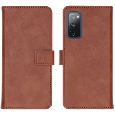 Afbeelding van Samsung Galaxy S20 FE Hoesje Kunstleder iMoshion Bookcase Bruin Telefoonhoesje