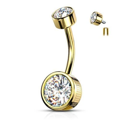 Afbeelding van Piercing bezel gold plated
