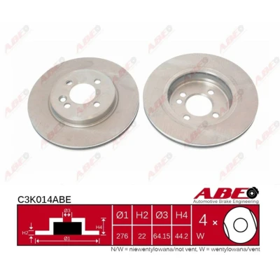 Afbeelding van ABE Remschijven C3K014ABE