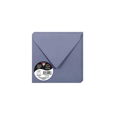 Afbeelding van Clairefontaine 5198C verpakking met 20 enveloppen pollen 14 x cm, 120 g, gevoerd, ideaal voor uitnodigingen en correspondentie, premium glad papier, vergeet mij licht blauw, 1