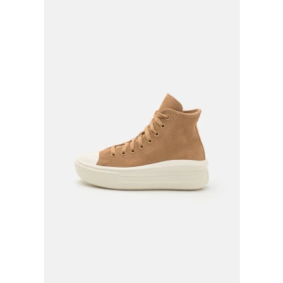 Afbeelding van Converse Chuck Taylor ALL STAR MOVE Platform Sneakers hoog, Dames, Maat: 37.5, Coffee rum/egret/black Veloursleer