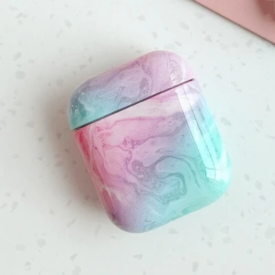 Afbeelding van AirPods 1/2 hoesje Marble series hard case multi color Schokbestendig
