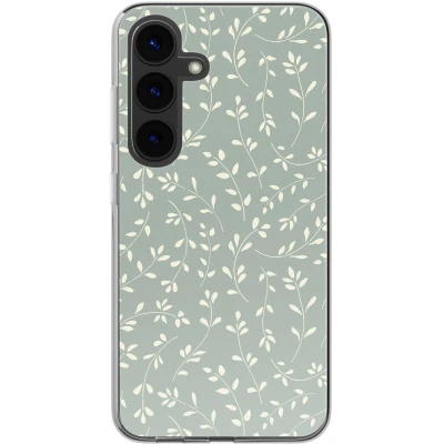 Afbeelding van imoshion hoesje Geschikt voor Samsung Galaxy S24 Design Smoke Green Flowers