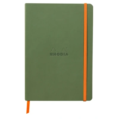 Afbeelding van Notitieboek Rhodia A5 lijn 80 vel 90gr saliegroen
