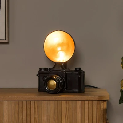 Afbeelding van Lucide EXTRAVAGANZA CAMERA Tafellamp 1xE14 Zwart