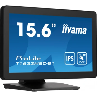 Afbeelding van Iiyama ProLite T1633MSC B1 Touchscreen monitor Energielabel: C (A G) 39.6 cm (15.6 inch) 1920 x 1080 Pixel 16:9 5 ms HDMI, DisplayPort, USB 2.0 IPS LCD