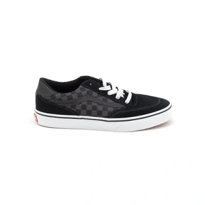 Afbeelding van Vans Brooklyn Ls Sneaker voor kinderen, uniseks, Dambord Zwart Asfalt, 1 UK Child