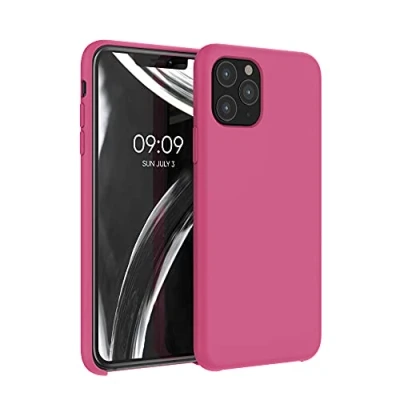 Afbeelding van kwmobile telefoonhoesje compatibel met Apple iPhone 11 Pro hoesje Zachte case voor smartphone Back cover in frambozenroze