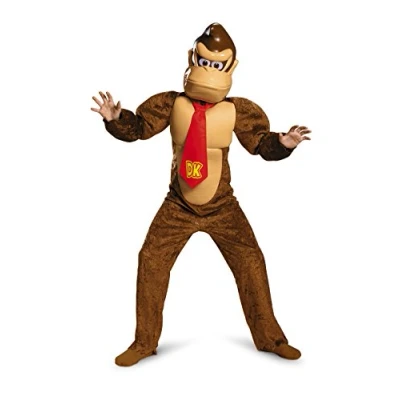 Afbeelding van Disguise 98812K 15L Donkey Kong Deluxe Mario Brothers verkleedkostuum, uniseks, kinderen, cartoon, multi, M