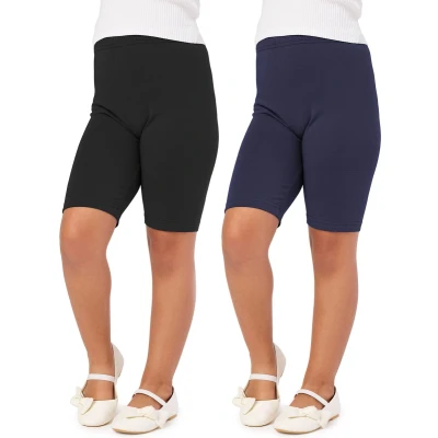 Afbeelding van Merry Style Meisjes Leggings 2Pack Sport Vrijetijdsbroek Kort Viscose Sporbroek Yogabroek Zwart/Navy blauw(2pack) 122 MS MS10 132 LE 2P