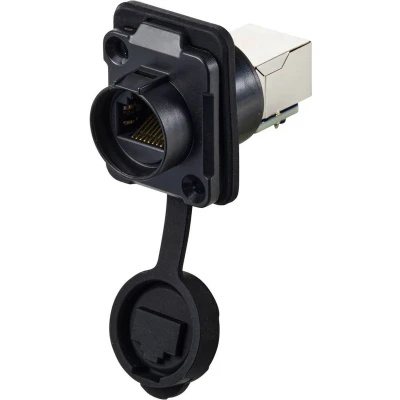 Afbeelding van TRU COMPONENTS TC 12770460 RJ45 inbouwbus, 2 GATS flens IP67 Met afdekking 1 stuk(s)