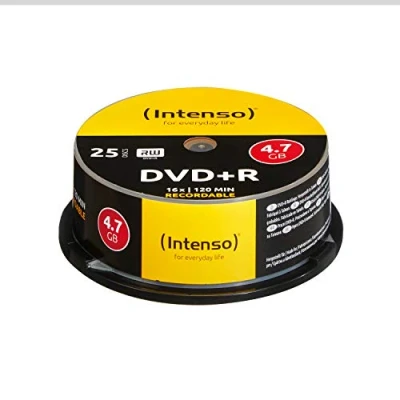 Afbeelding van 1x25 Intenso DVDR 4.7GB 16x Speed. Cakebox