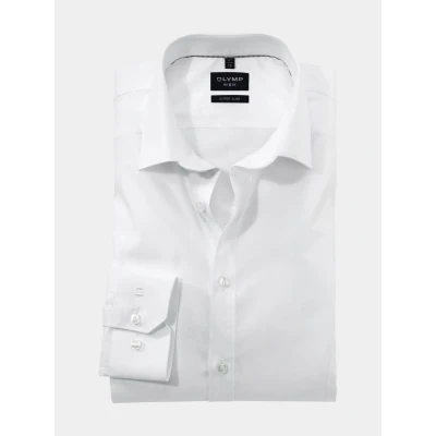 Afbeelding van OLYMP No. Six Super Slim Overhemd wit, Effen