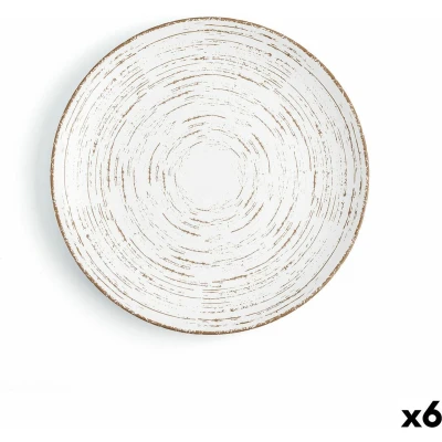 Afbeelding van Eetbord Ariane Tornado White Tweekleurig Keramisch Ø 27 cm (6 Stuks)