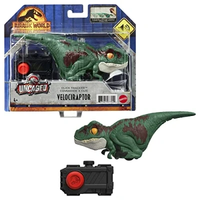 Afbeelding van Mattel Jurassic World Interactieve Velociraptor met geluid 12 cm groot