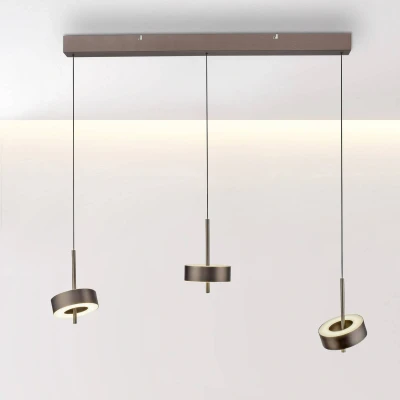 Afbeelding van Paul Neuhaus 3 lichts hanglamp Q Rotate bruin modern 2248 34
