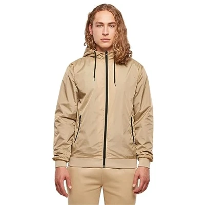 Afbeelding van Build your Brand Windrunner Jacket BY016 U. Beige/Black 5XL