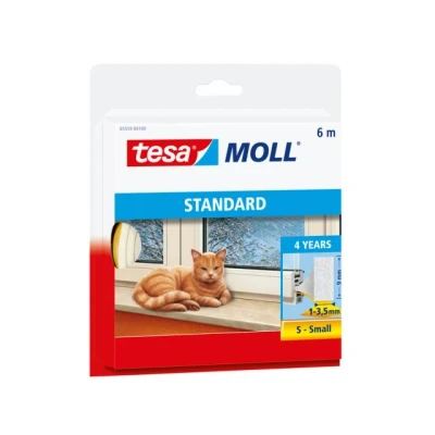 Afbeelding van Tochtstrip Tesa 6 meter (I profiel, Zelfklevend, Wit)