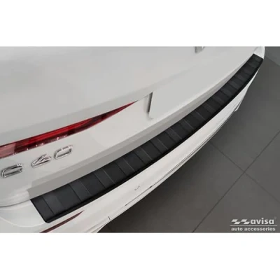 Afbeelding van Matzwart RVS Achterbumperprotector compatibel met Volvo XC60 II 2017 2021 &amp; FL incl. R Design Plug in Hybrid &#039;Ribs&#039;