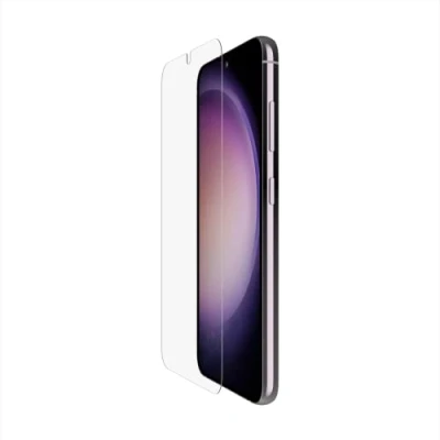 Afbeelding van Belkin ScreenForce TrueClear Curve screenprotector met blauwlichtfilter voor Samsung Galaxy S23+, bescherming van rand tot rand, kristalheldere displaybescherming tegen krassen en val stootschade