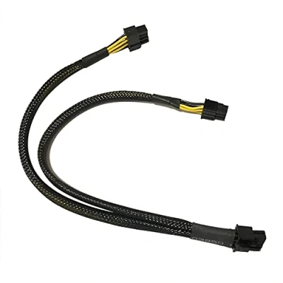 Afbeelding van Gintai 8 pins tot + 6 polige voedingskabelvervanging voor Dell PowerEdge R720XD en GPU grafische kaart 35 cm