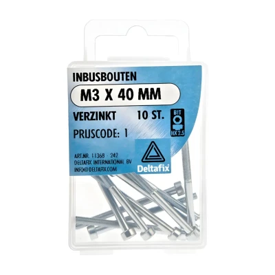 Afbeelding van INBUSBOUTEN M4 30 MM VERZINKT 10 ST.
