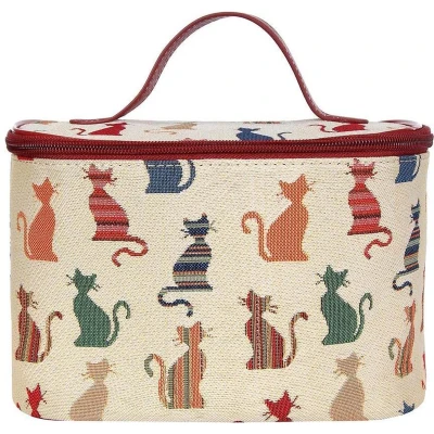 Afbeelding van Signare Toilettas Gobelin Cheeky Cat Katten