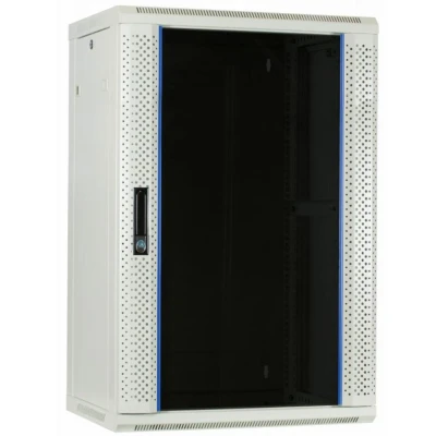 Afbeelding van DSIT 18U Witte wandkast / serverbehuizing met glazen deur 600x450x900mm (BxDxH) 19 inch