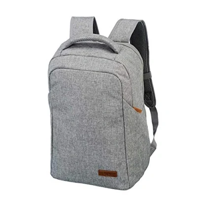 Afbeelding van Travelite Basics Safety backpack light grey Laptoptas Laptoprugzak