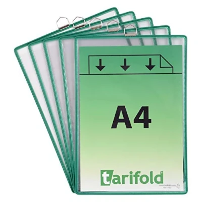 Afbeelding van Tarifold hanglijst met oogjes, staaldraadlijst, DIN A4, per 5 stuks Groen