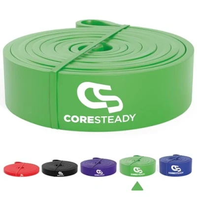 Afbeelding van Coresteady weerstandsbanden Geassisteerde Optrekband Trainingsbanden voor CrossFit Powerlifting Yoga Stretchmobiliteit (één per aankoop) mannen en vrouwen (4# GROENE/STERK)