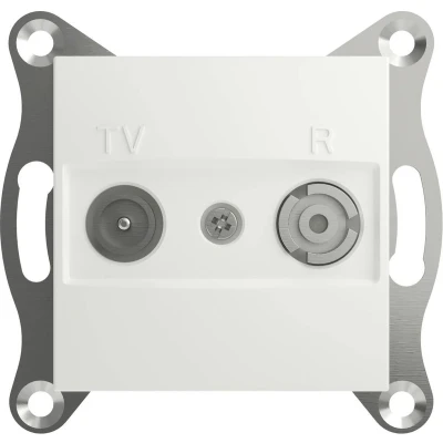 Afbeelding van Schneider Electric TV en radio eindcontactdoos Asfora Wit (RAL 9003) EPH3300721D