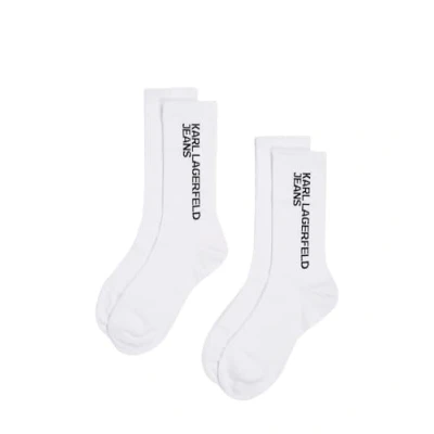 Afbeelding van Karl Lagerfeld Jeans LOGO (PACK OF 2) Sokken, Dames, Maat: 39 42, White