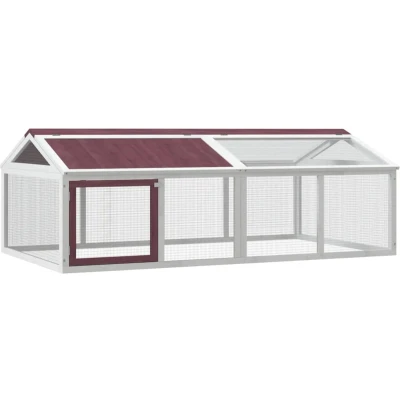 Afbeelding van vidaXL Dierenren 200x112,5x74 cm massief grenenhout mokkakleurig