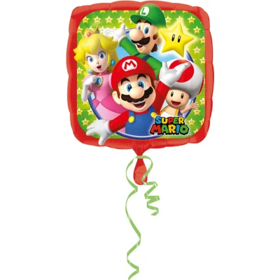 Afbeelding van Amscan Nintendo Super Mario Folie ballon Helium 43Cm Leeg 1 Stuks.