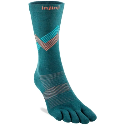 Afbeelding van Injinji Run Lightweight Crew Coolmax teensokken Lagoon groen/Roze 40 44